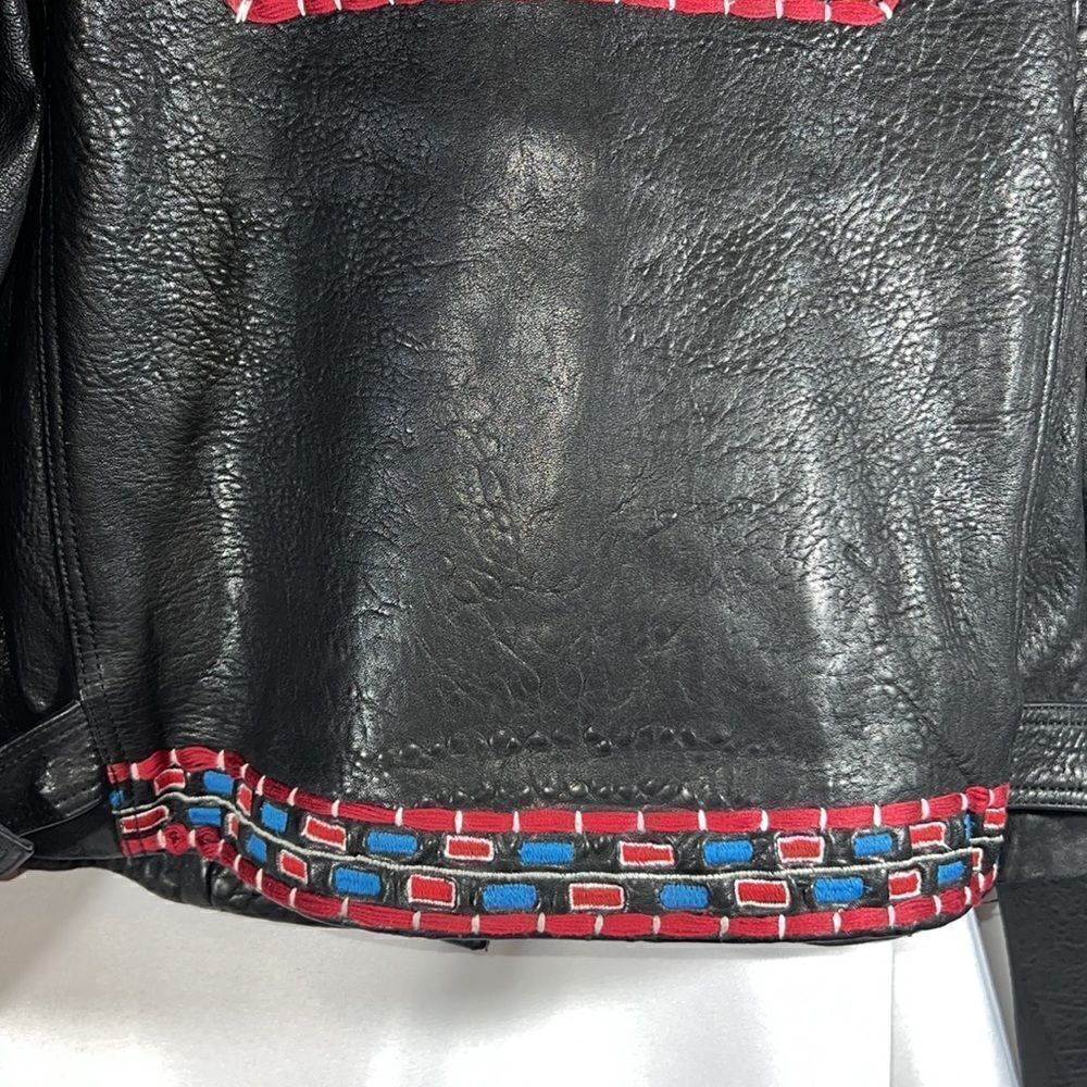 FREE PEOPLE MARI MOTO LEATHER JACKET NEW MEDIUM - Picture 12 of 16